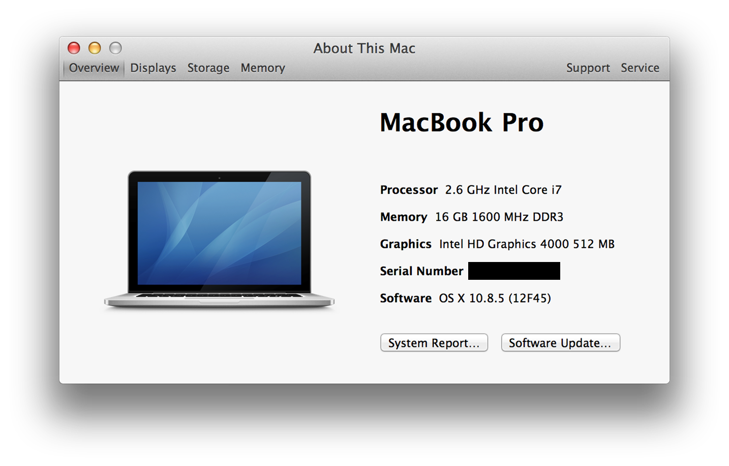 2012 MacBook Pro Retina Specs